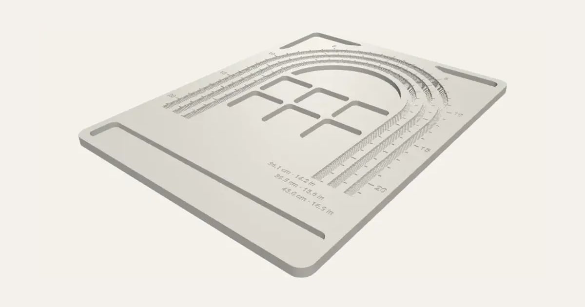 Bead Design Board: a customisable 3D print, shown at its starting settings