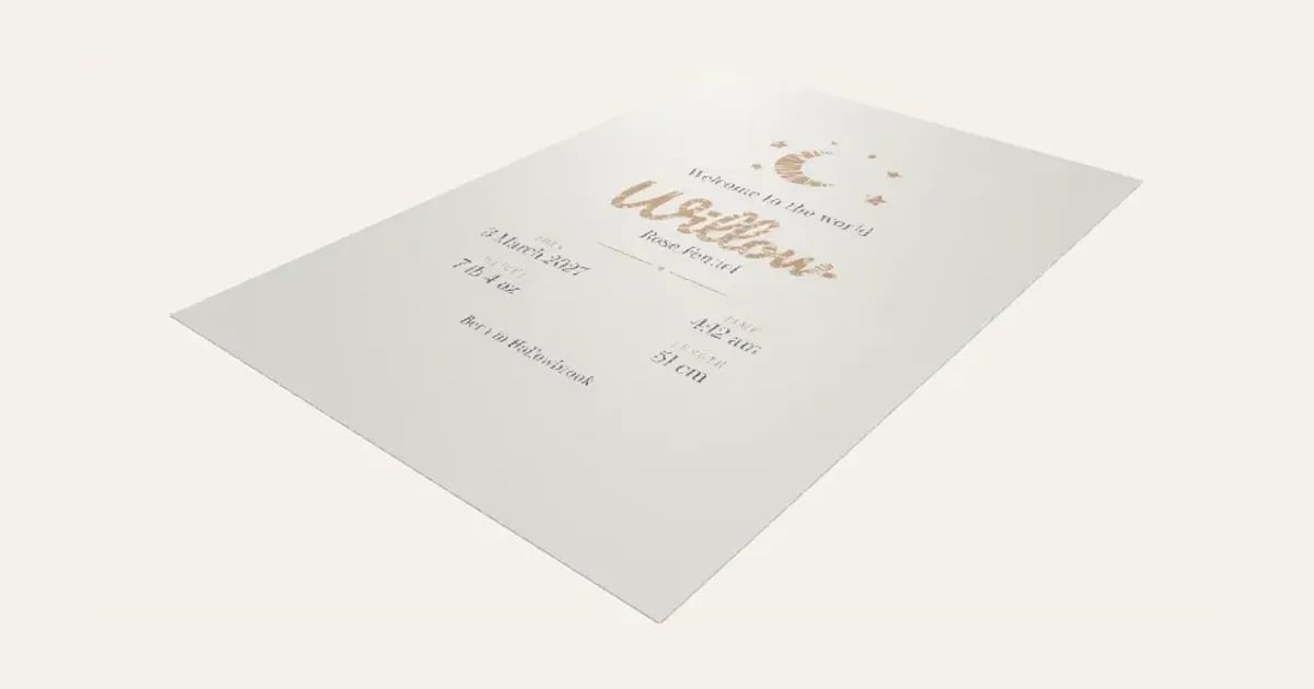 Birth Announcement Print