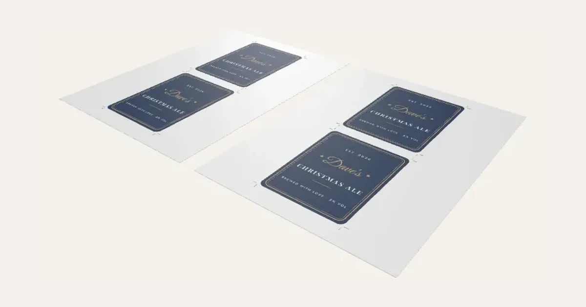 Bottle Labels: a customisable printable, shown at its starting settings