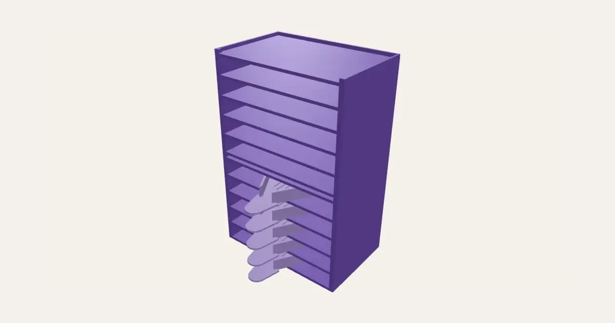 Diamond Painting Drill Tray Rack: a customisable 3D print, shown at its starting settings