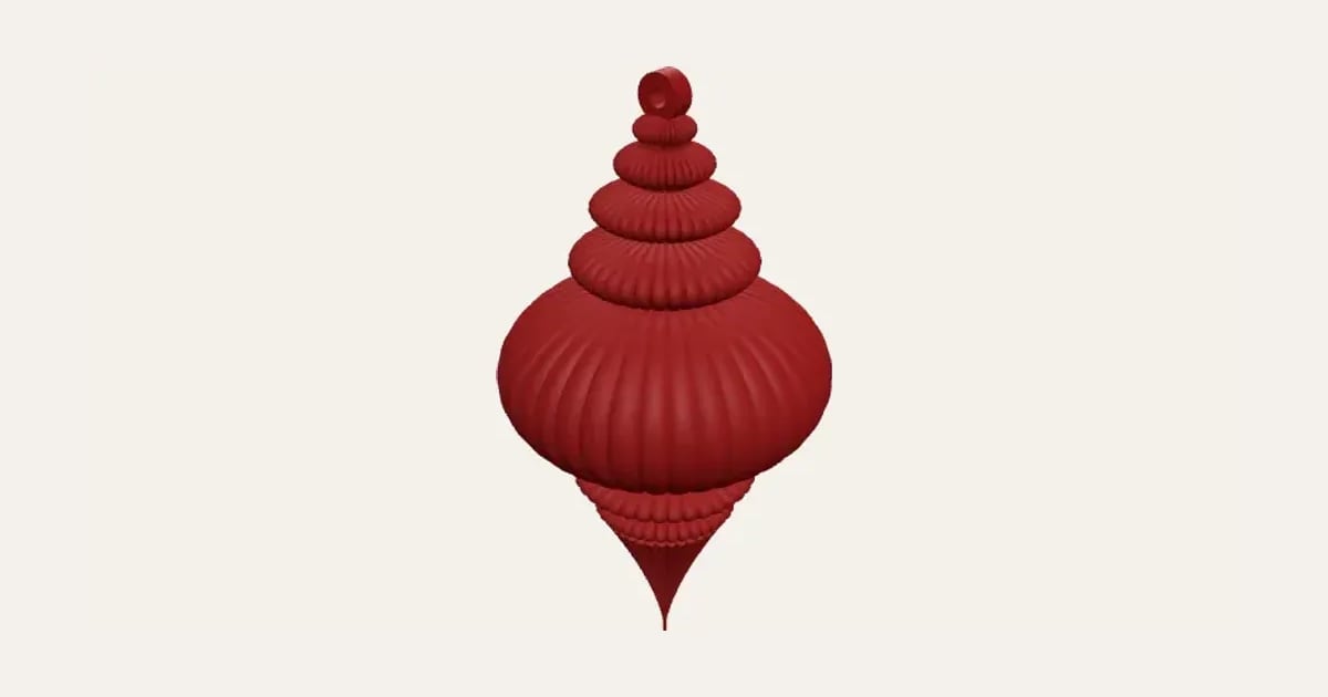Ribbed Finial Bauble