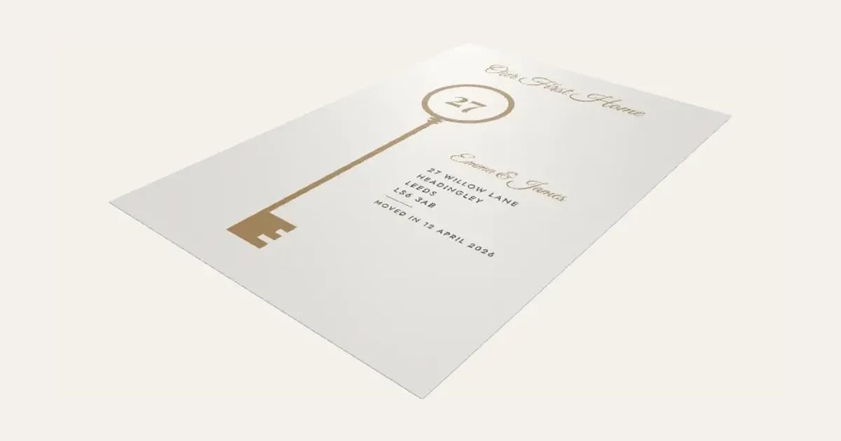 New Home Key Print: a customisable printable, shown at its starting settings
