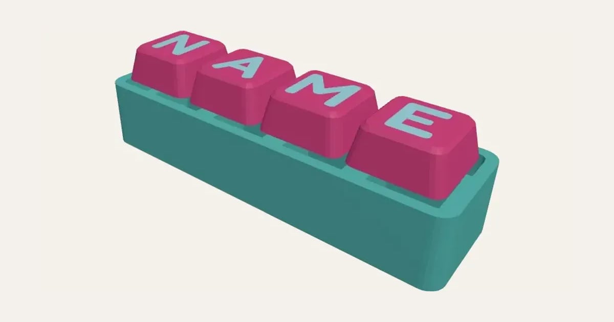 Keyboard Fidget Keychain