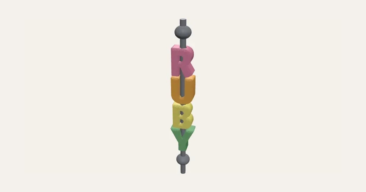 Paracord Letter Beads: a customisable 3D print, shown at its starting settings