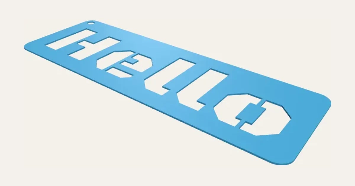 Name Stencils: a customisable 3D print, shown at its starting settings