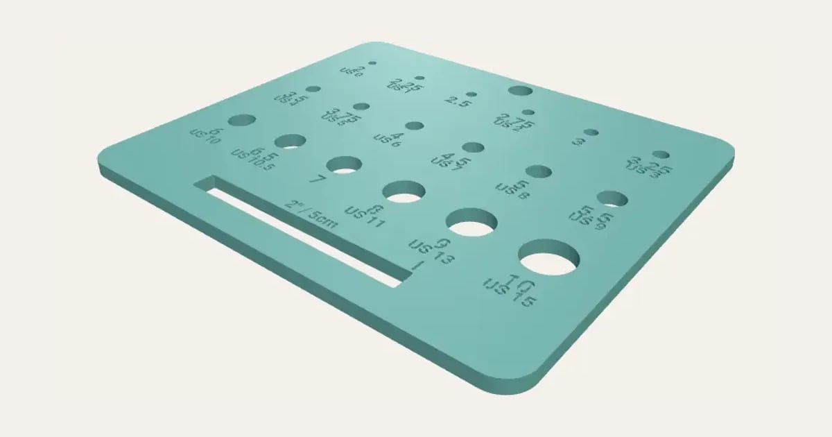 Knitting Needle and Crochet Hook Gauge