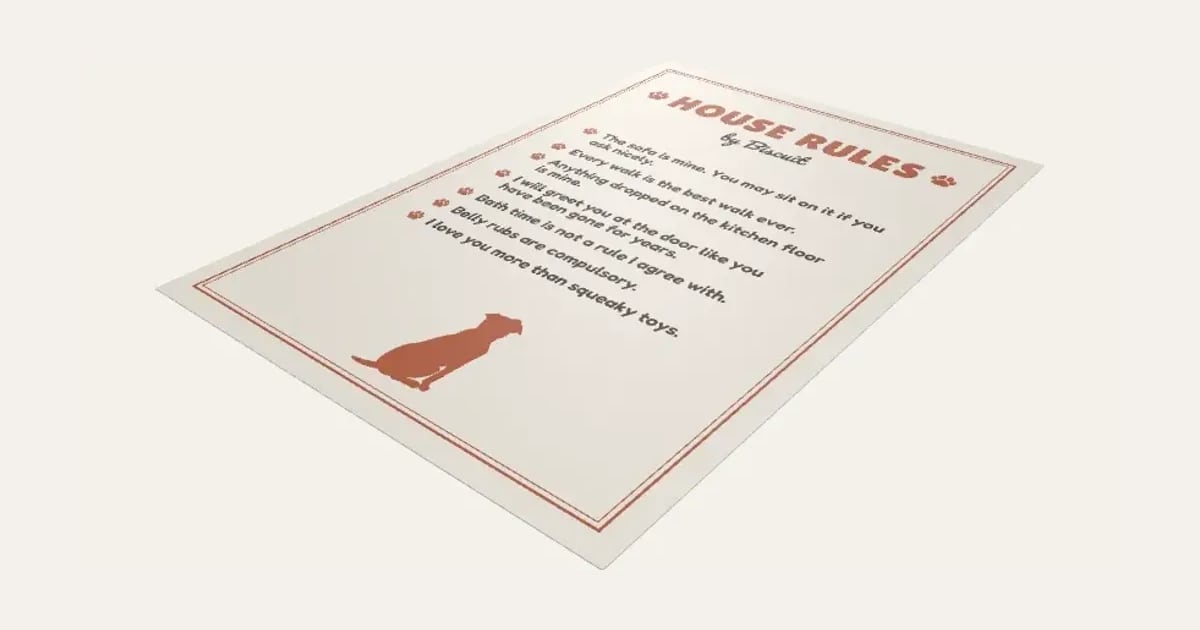 Pet House Rules Print