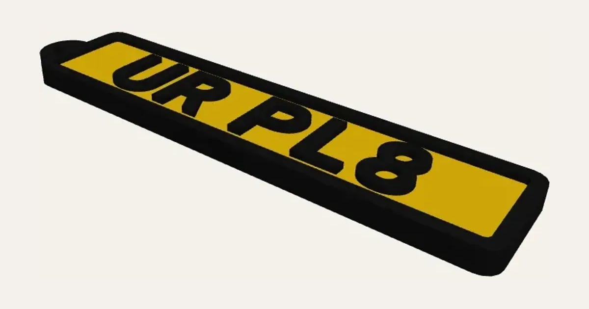 Number Plate Keyring