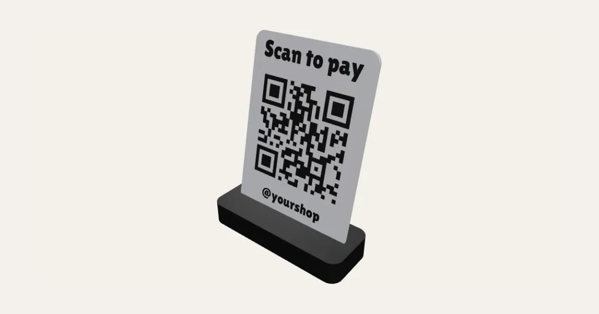 QR Code Sign: a customisable 3D print, shown at its starting settings