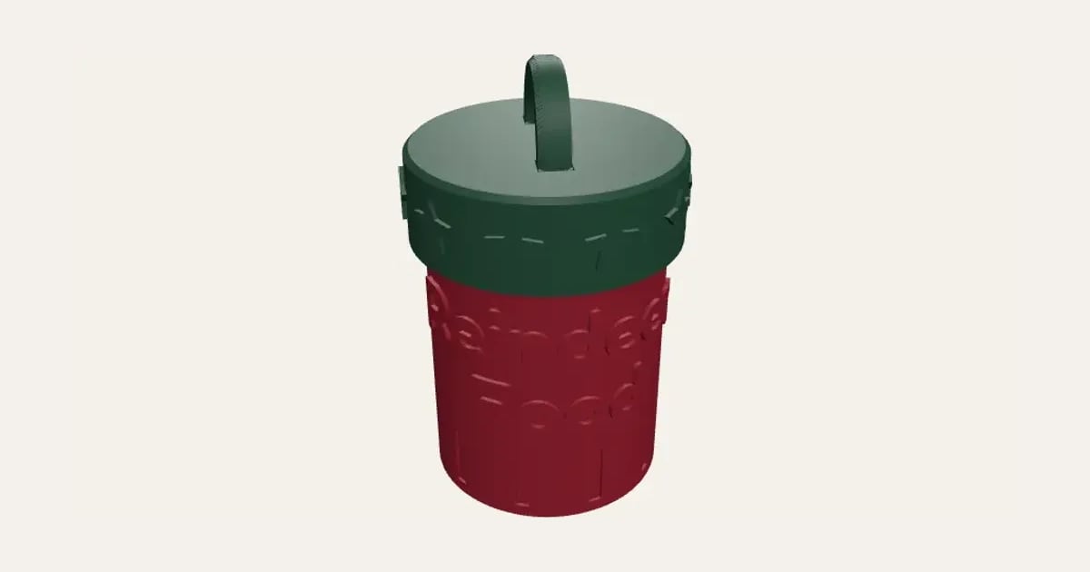 Reindeer Food Pot: a customisable 3D print, shown at its starting settings