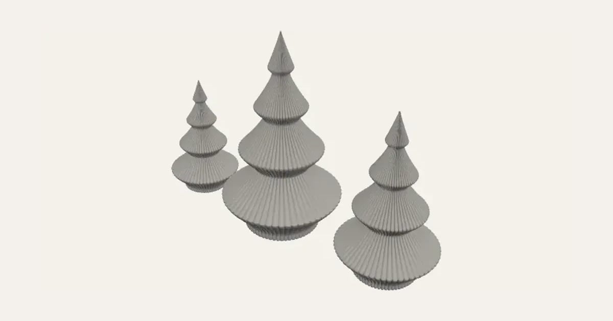 Ribbed Christmas Trees