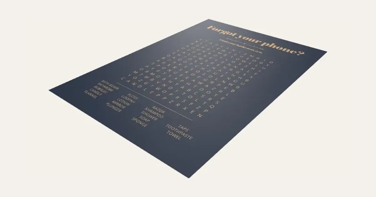 Room Word Search Print: a customisable printable, shown at its starting settings