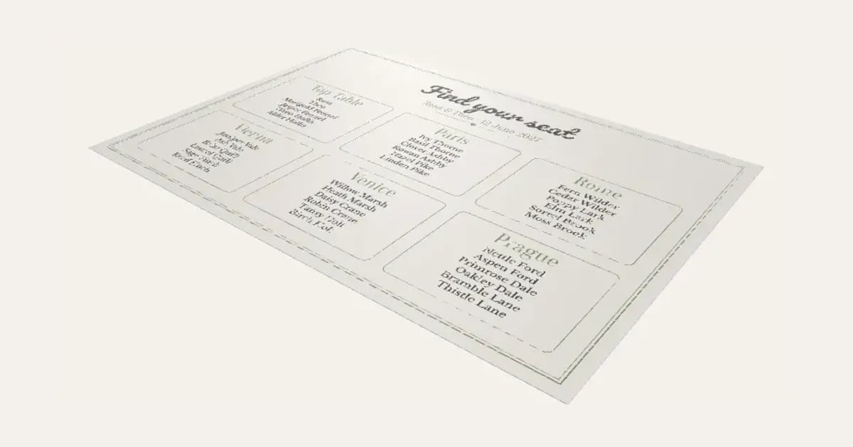 Seating Plan
