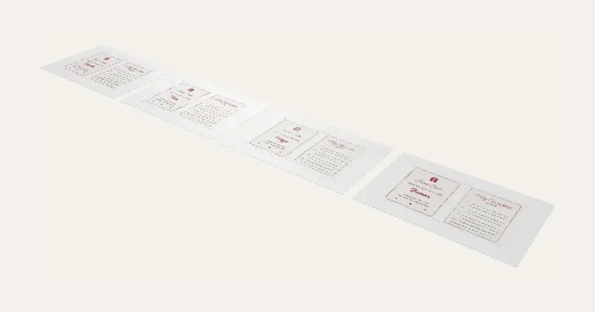 Secret Santa Cards: a customisable printable, shown at its starting settings