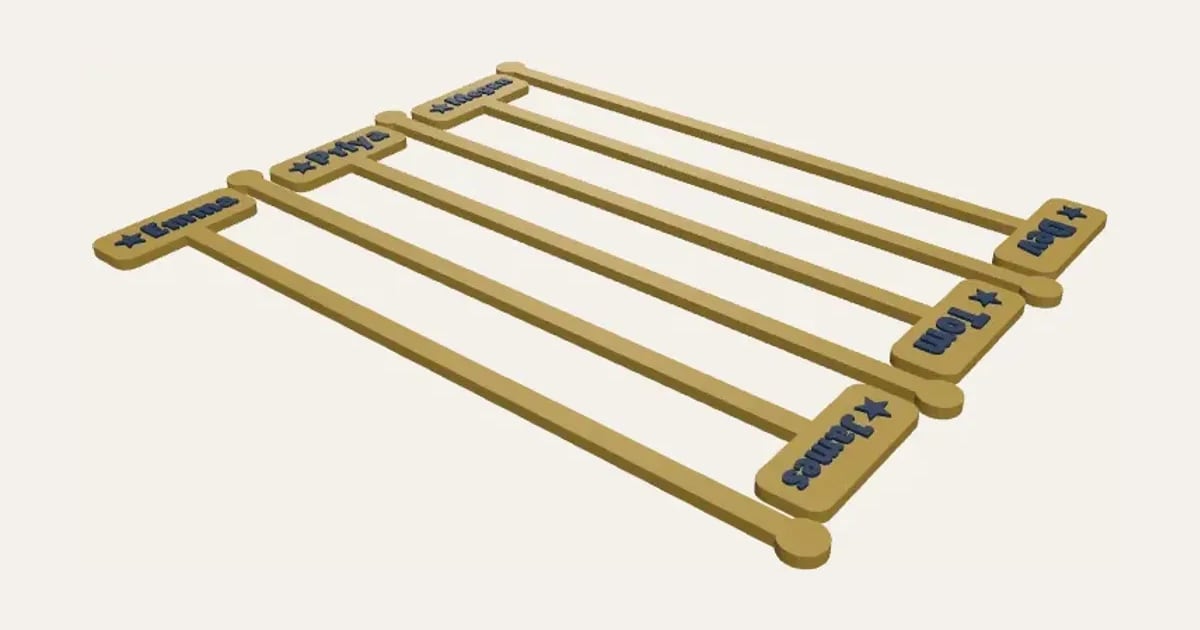 Drink Stirrers and Cocktail Picks: a customisable 3D print, shown at its starting settings