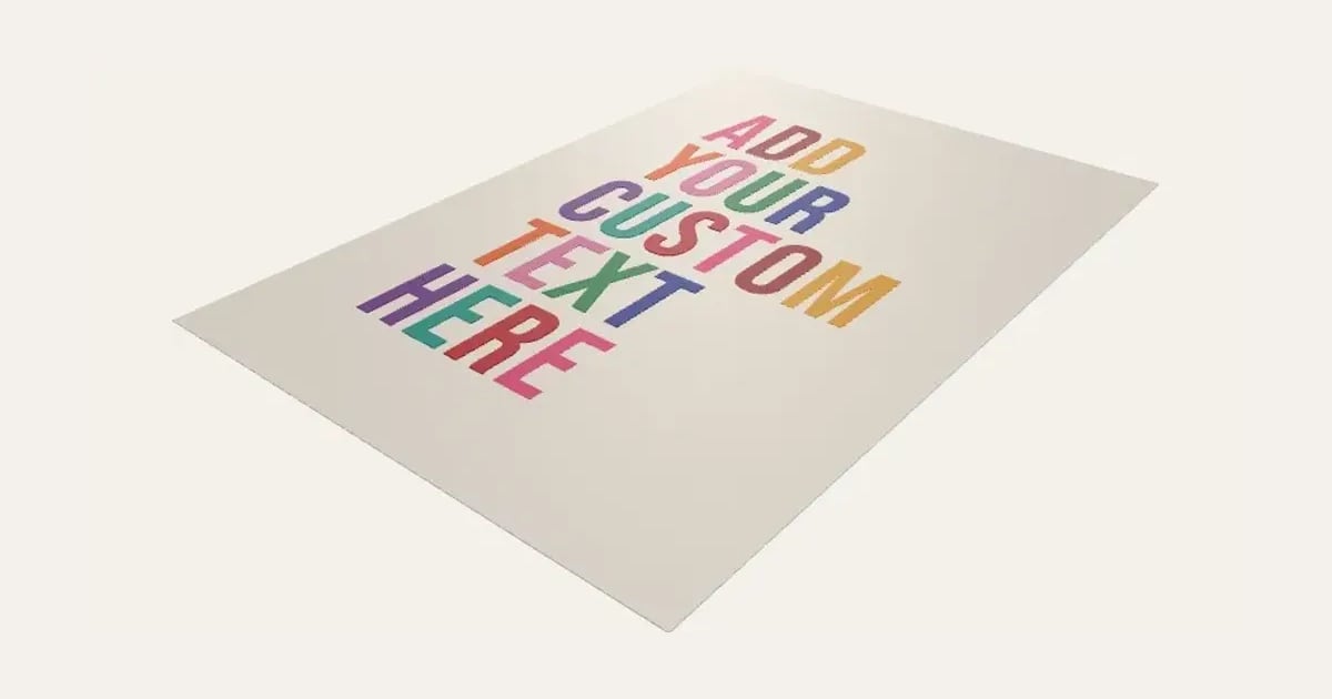 Text Poster: a customisable 3D print, shown at its starting settings
