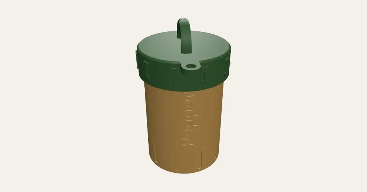 Dog Treat Pot: a customisable 3D print, shown at its starting settings