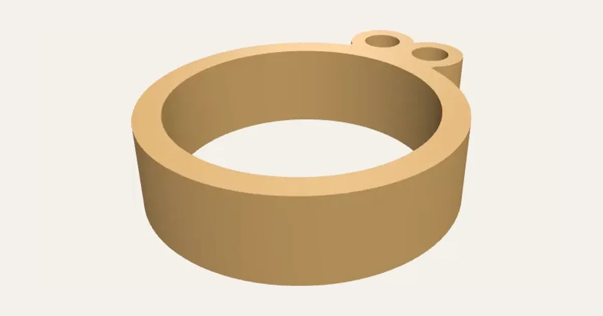 Yarn Guide Ring: a customisable 3D print, shown at its starting settings